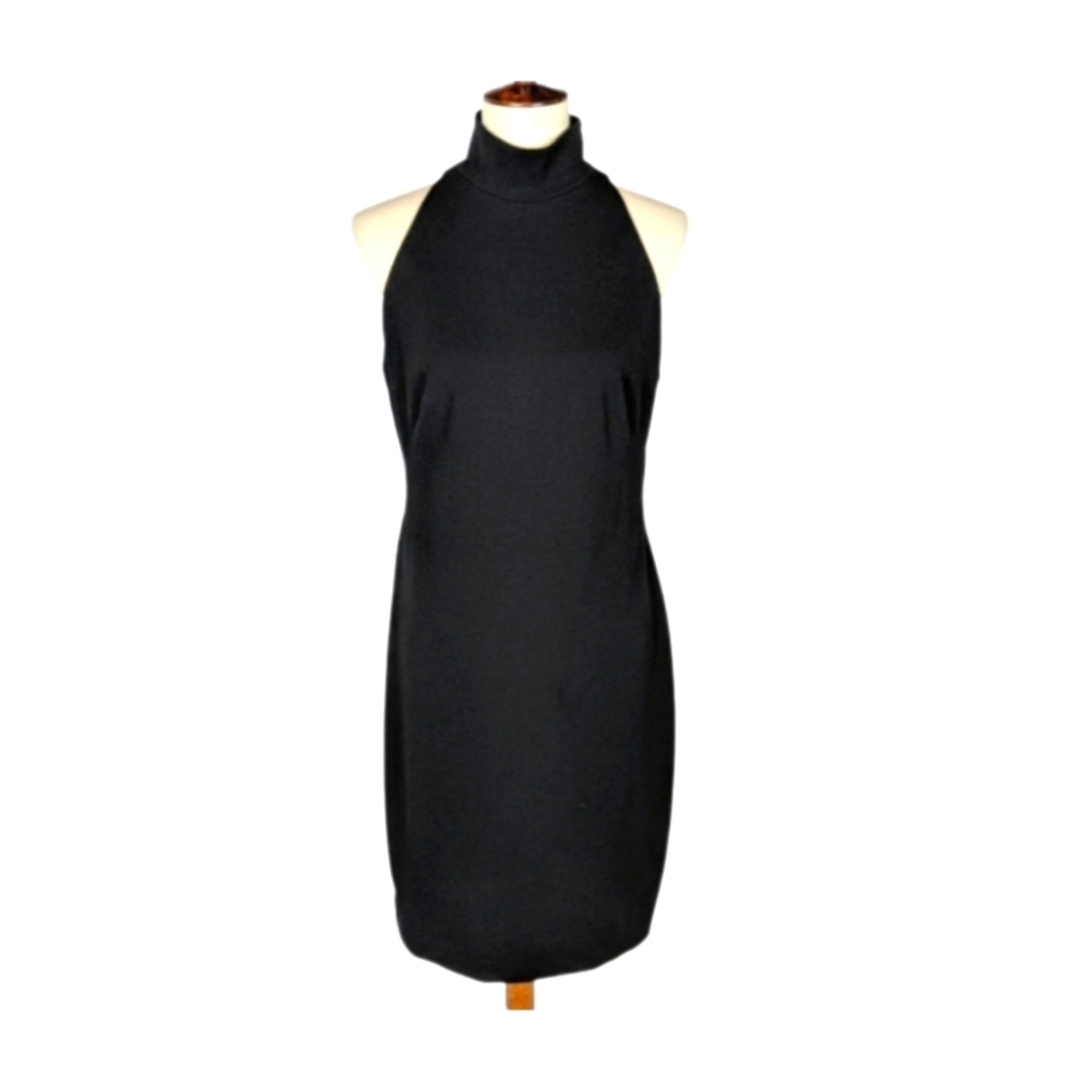 Laura by Ralph Lauren. Black sleeveless dress. Size: 14